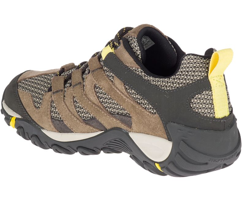 Brown / Yellow Merrell Alverstone Waterproof Women's Hiking Shoes Canada | 35666W-1HB