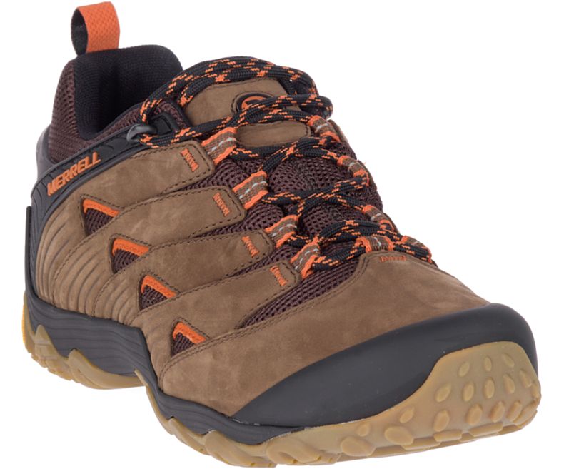 Dark Brown Merrell Chameleon 7 Men's Hiking Shoes Canada | 30689M-2HD