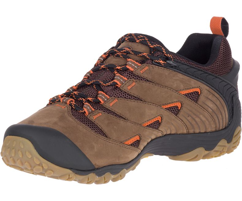 Dark Brown Merrell Chameleon 7 Men's Hiking Shoes Canada | 30689M-2HD