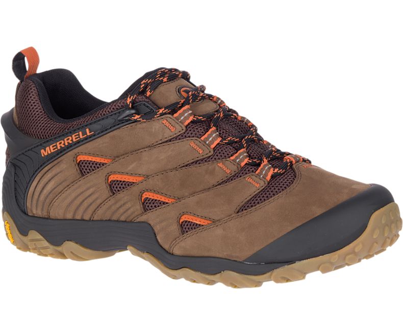 Dark Brown Merrell Chameleon 7 Men\'s Hiking Shoes Canada | 30689M-2HD