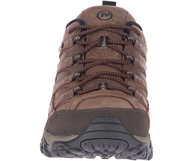 Dark Brown Merrell Moab 2 Prime Waterproof Wide Width Men's Hiking Shoes Canada | 40781M-2HD