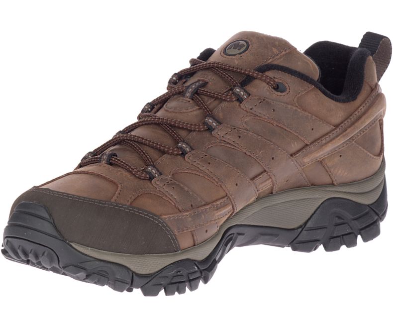 Dark Brown Merrell Moab 2 Prime Waterproof Wide Width Men's Hiking Shoes Canada | 40781M-2HD