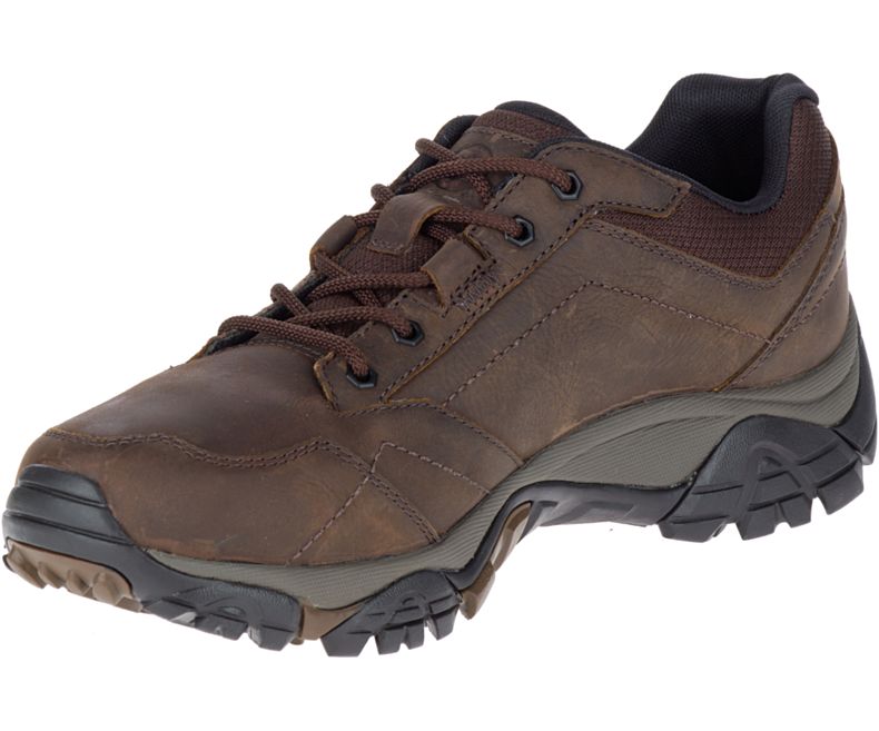 Dark Brown Merrell Moab Adventure Lace Waterproof Men's Hiking Shoes Canada | 29196M-2HD