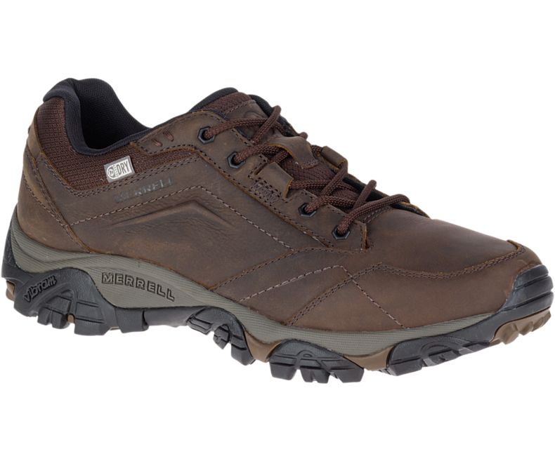 Dark Brown Merrell Moab Adventure Lace Waterproof Men\'s Hiking Shoes Canada | 29196M-2HD