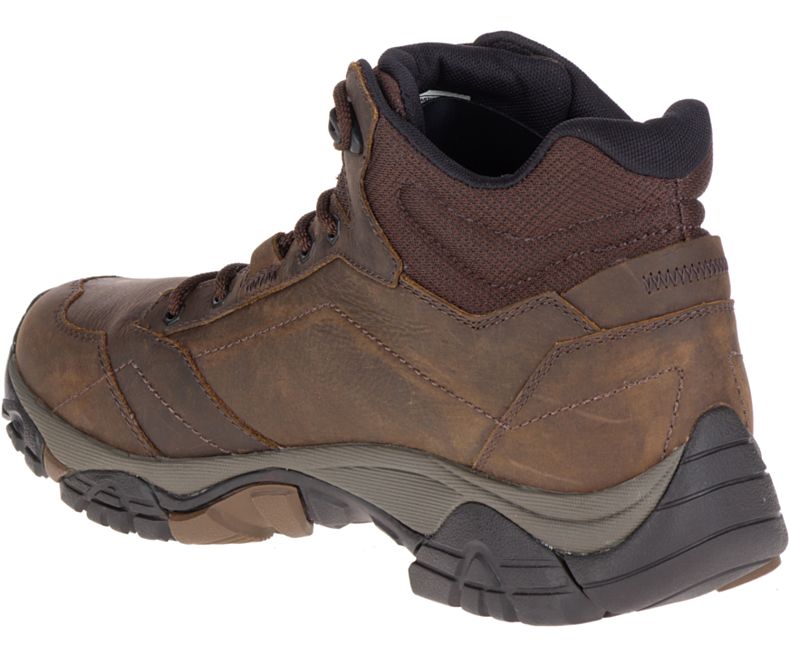 Dark Brown Merrell Moab Adventure Mid Waterproof Men's Hiking Shoes Canada | 29195M-2HD