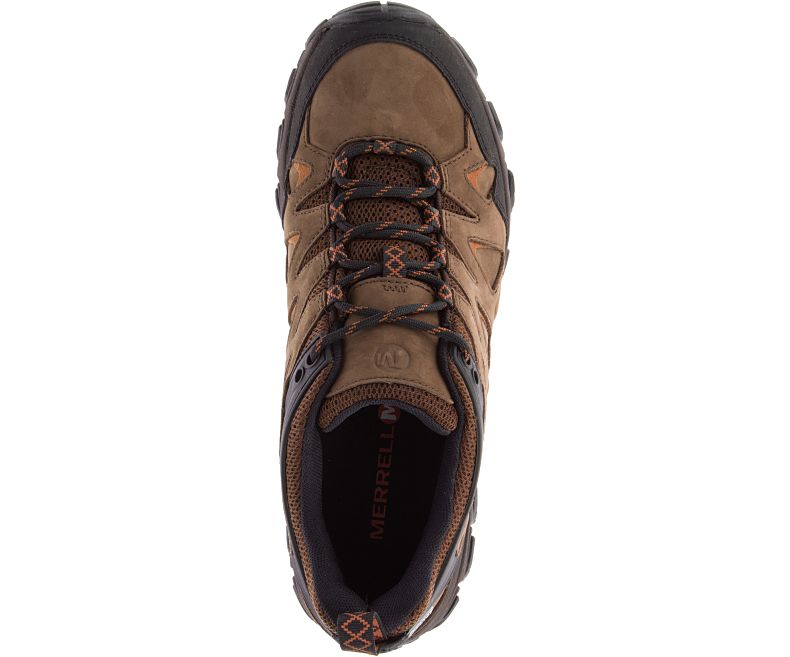 Dark Brown Merrell Pulsate 2 Leather Waterproof Men's Hiking Shoes Canada | 36110M-2HD