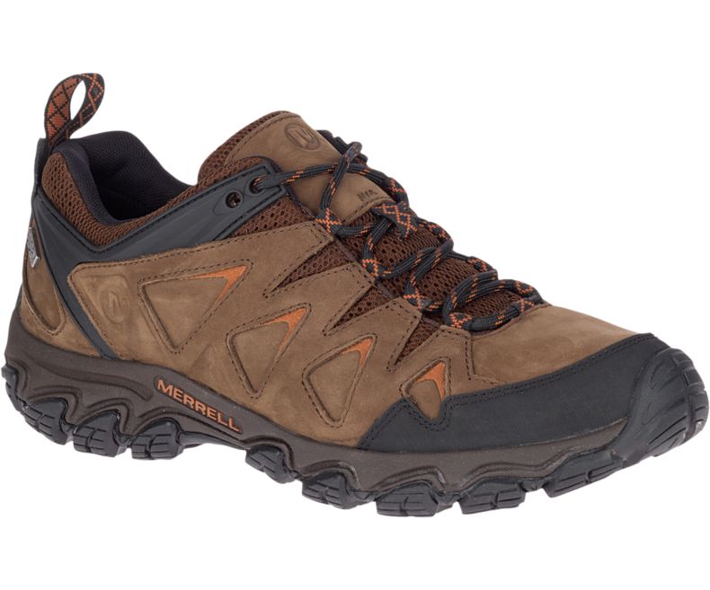 Dark Brown Merrell Pulsate 2 Leather Waterproof Men\'s Hiking Shoes Canada | 36110M-2HD