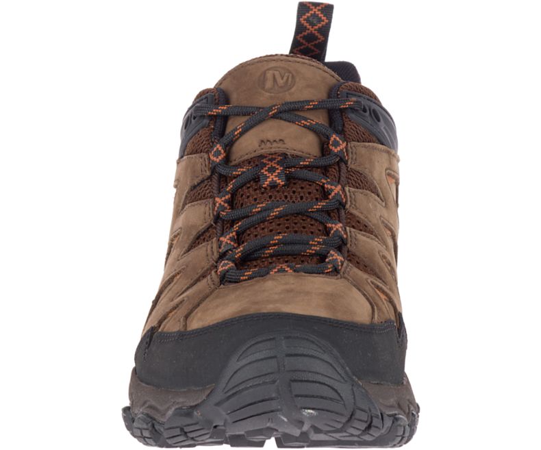 Dark Brown Merrell Pulsate 2 Leather Waterproof Wide Width Men's Hiking Shoes Canada | 36111M-2HD