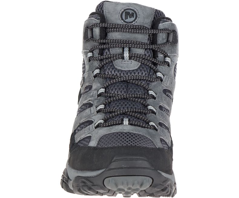 Dark Grey Merrell Moab 2 Mid Waterproof Wide Width Men's Hiking Shoes Canada | 27882M-2HD