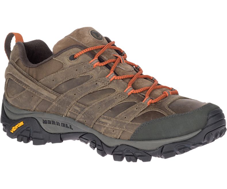 Dark Khaki Merrell Moab 2 Prime Men\'s Hiking Shoes Canada | 40783M-2HD