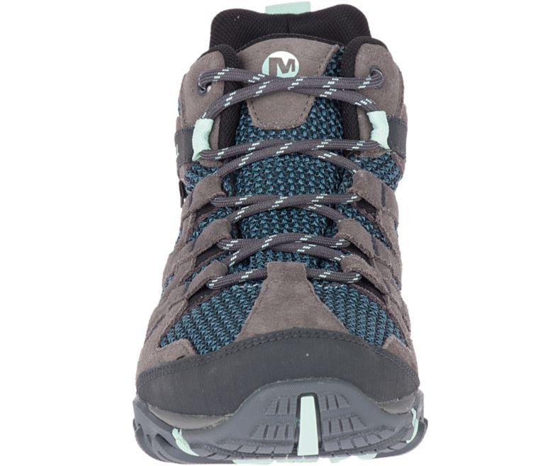 Deep Grey Merrell Alverstone Mid Waterproof Women's Hiking Shoes Canada | 35663W-1HD