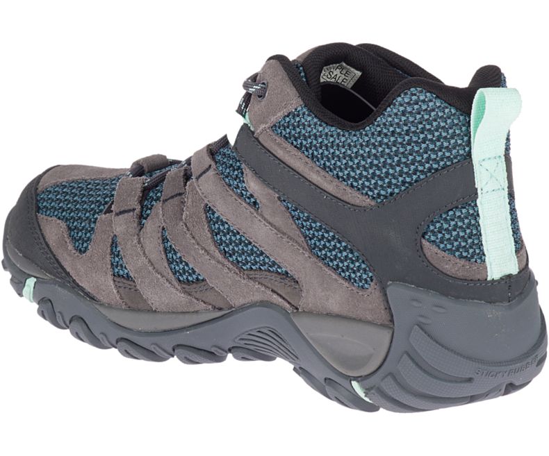 Deep Grey Merrell Alverstone Mid Waterproof Women's Hiking Shoes Canada | 35663W-1HD