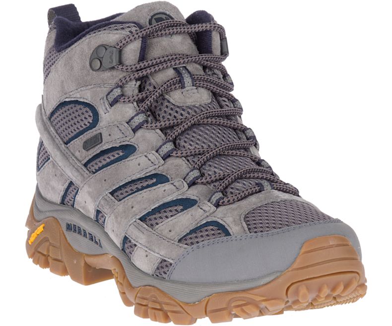 Deep Grey Merrell Moab 2 Mid Waterproof Men's Walking Shoes Canada | 27880M-2WD