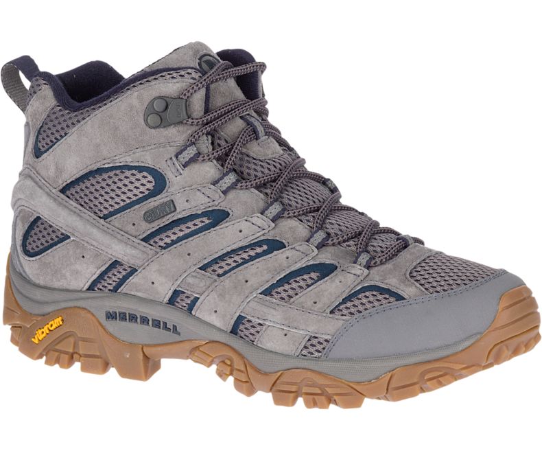 Deep Grey Merrell Moab 2 Mid Waterproof Men\'s Walking Shoes Canada | 27880M-2WD