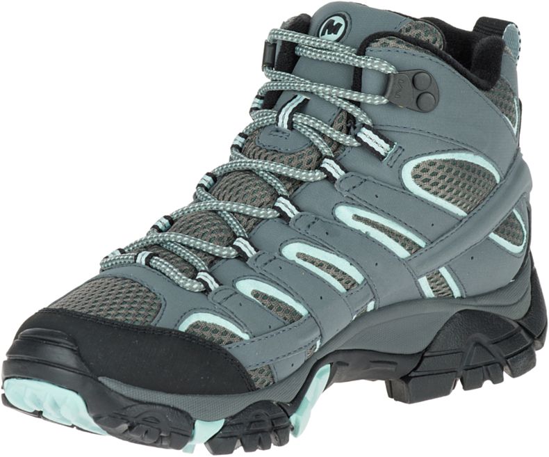 Green Merrell Moab 2 Mid GORE -TEX® Wide Width Women's Hiking Shoes Canada | 27875W-1HG