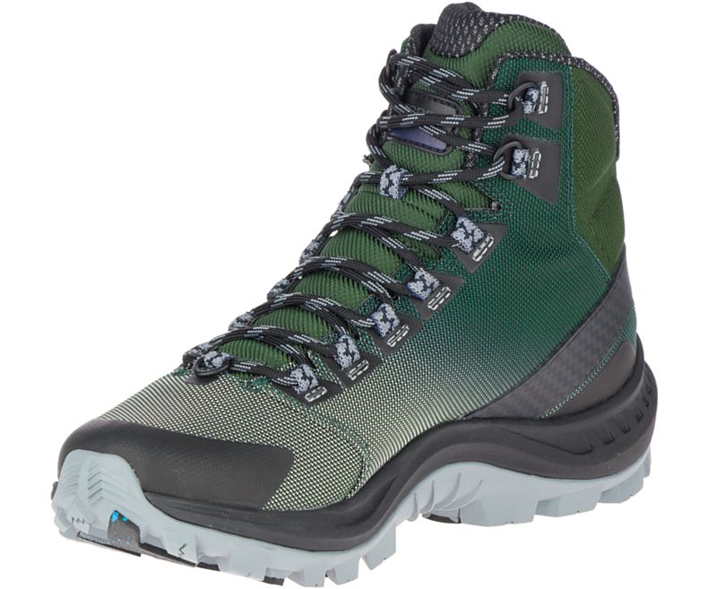 Green Merrell Thermo Cross 2 Mid Waterproof Men's Hiking Shoes Canada | 35393M-2HG