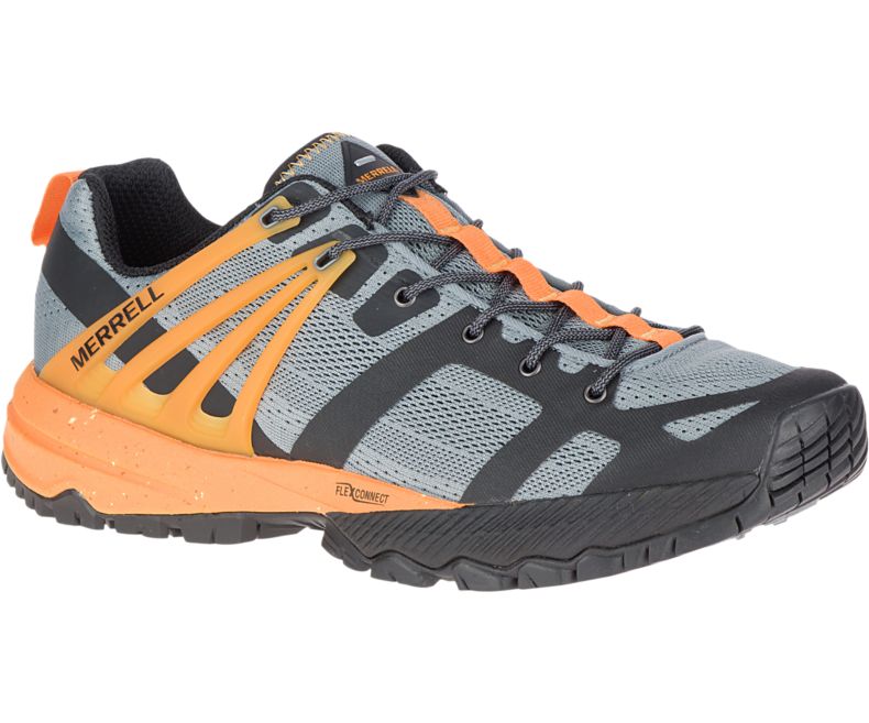 Grey / Orange Merrell MQM Ace Men\'s Hiking Shoes Canada | 36121M-2HG