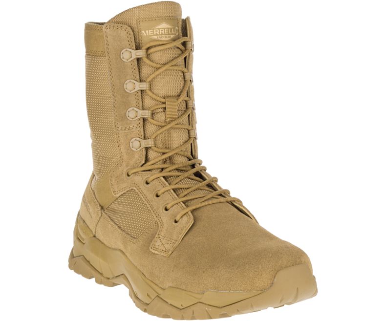 Khaki Merrell MQC Tactical Boot Wide Width Men's Work Boots Canada | 34546M-2WK