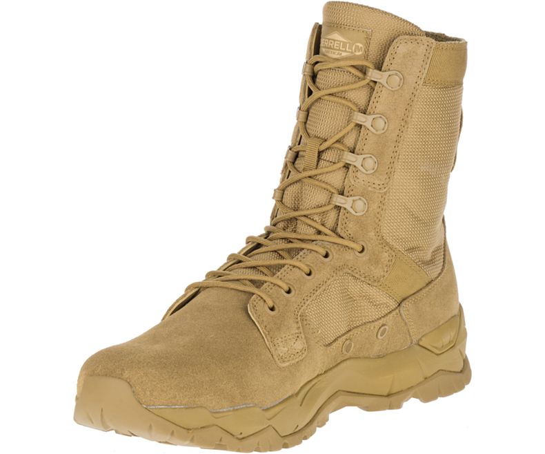 Khaki Merrell MQC Tactical Boot Wide Width Men's Work Boots Canada | 34546M-2WK