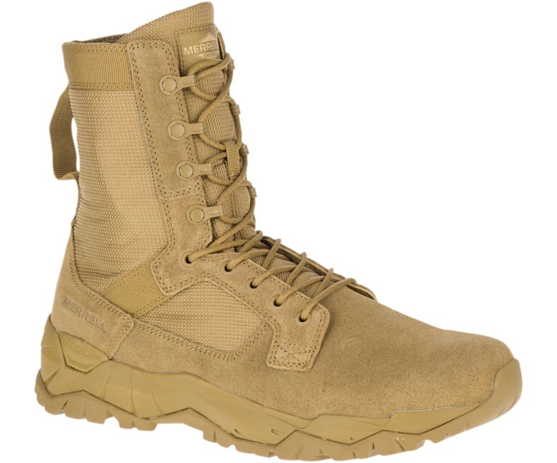 Khaki Merrell MQC Tactical Boot Wide Width Men\'s Work Boots Canada | 34546M-2WK