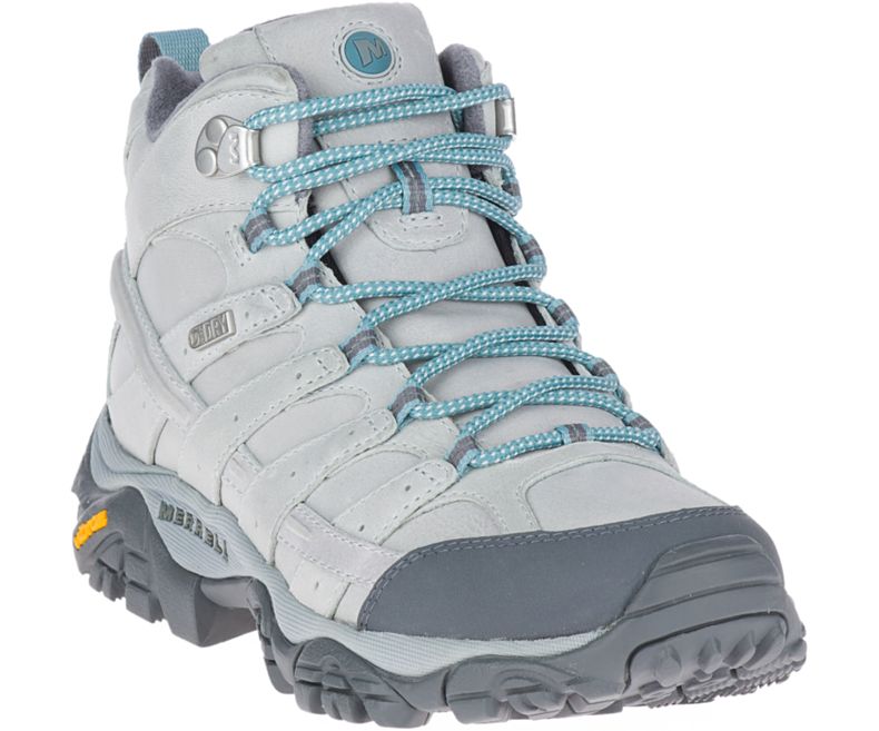 Light Grey Merrell Moab 2 Prime Mid Waterproof Women's Hiking Shoes Canada | 40777W-1HL