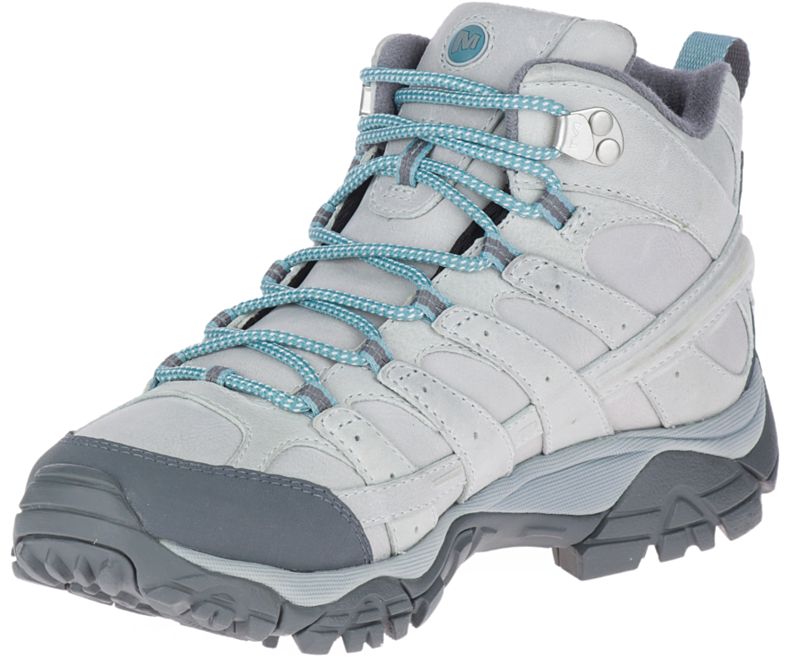 Light Grey Merrell Moab 2 Prime Mid Waterproof Women's Hiking Shoes Canada | 40777W-1HL