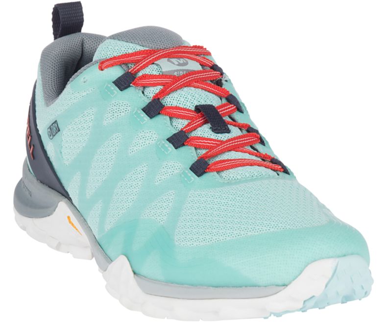 Light Turquoise / Red Merrell Siren 3 Waterproof Women's Hiking Shoes Canada | 36286W-1HL