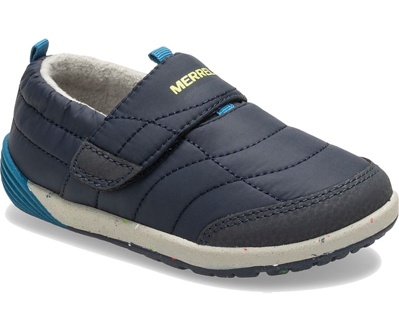 Navy Merrell Bare Steps® Hut Moc Kids' Clogs Canada | 40861B-2CN