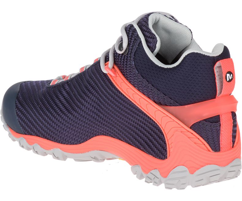 Navy / Pink Merrell Chameleon 7 Storm Mid GORE -TEX® Women's Hiking Shoes Canada | 36279W-1HN