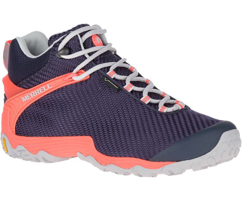 Navy / Pink Merrell Chameleon 7 Storm Mid GORE -TEX® Women\'s Hiking Shoes Canada | 36279W-1HN