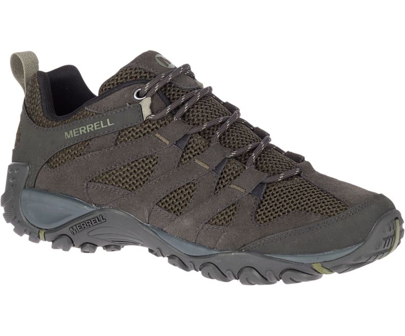 Olive Merrell Alverstone Men\'s Hiking Shoes Canada | 35667M-2HO