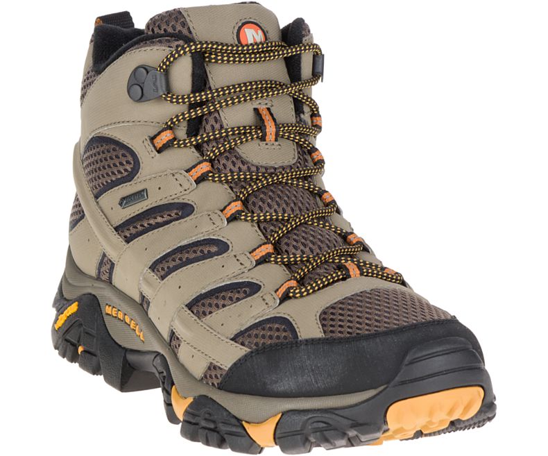 Olive Merrell Moab 2 Mid GORE -TEX® Wide Width Men's Hiking Shoes Canada | 27836M-2HO