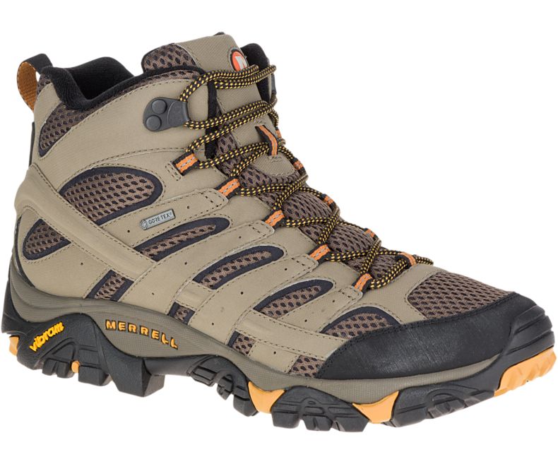 Olive Merrell Moab 2 Mid GORE -TEX® Wide Width Men\'s Hiking Shoes Canada | 27836M-2HO