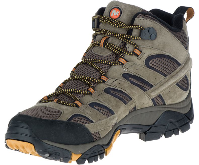 Olive Merrell Moab 2 Mid Ventilator Men's Hiking Shoes Canada | 27935M-2HO