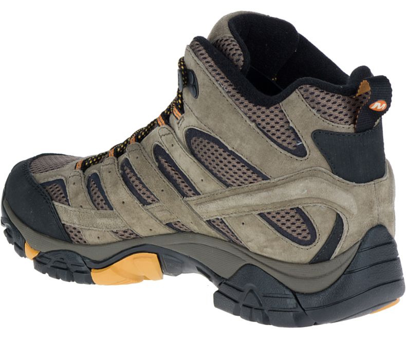 Olive Merrell Moab 2 Mid Ventilator Men's Hiking Shoes Canada | 27935M-2HO