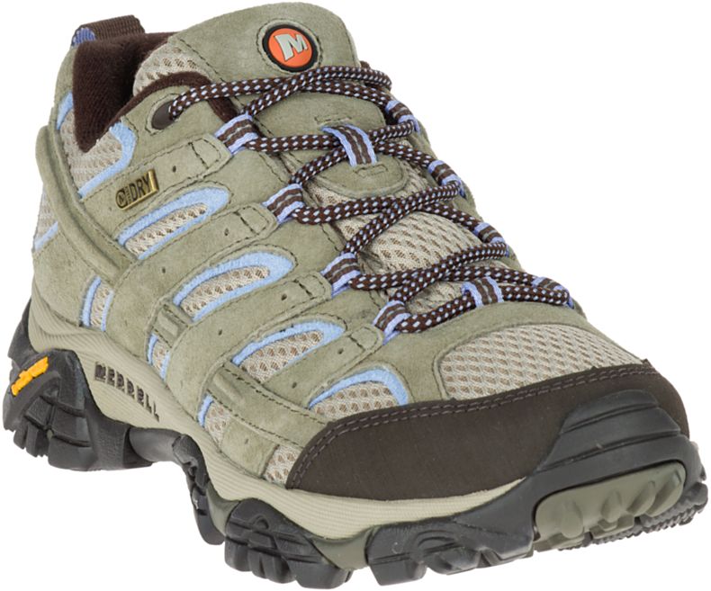 Olive Merrell Moab 2 Waterproof Wide Width Women's Hiking Shoes Canada | 27946W-1HO