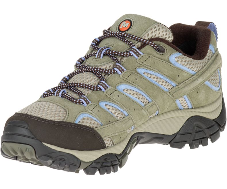 Olive Merrell Moab 2 Waterproof Wide Width Women's Hiking Shoes Canada | 27946W-1HO