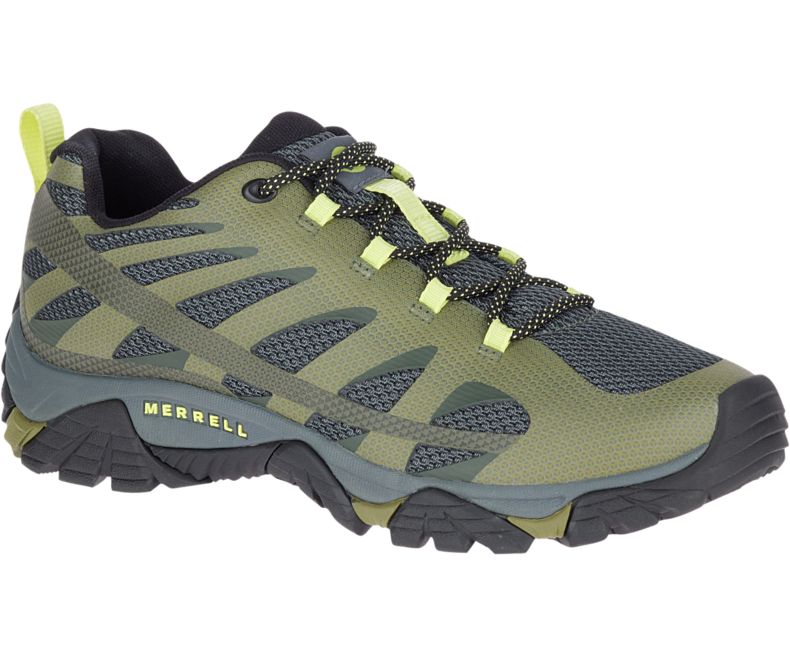 Olive Merrell Moab Edge 2 Men\'s Hiking Shoes Canada | 33192M-2HO