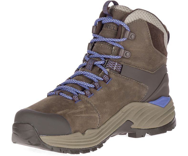 Olive / Purple Merrell Phaserbound 2 Tall Waterproof Women's Hiking Shoes Canada | 36276W-1HO