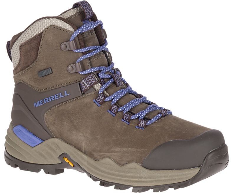 Olive / Purple Merrell Phaserbound 2 Tall Waterproof Women\'s Hiking Shoes Canada | 36276W-1HO