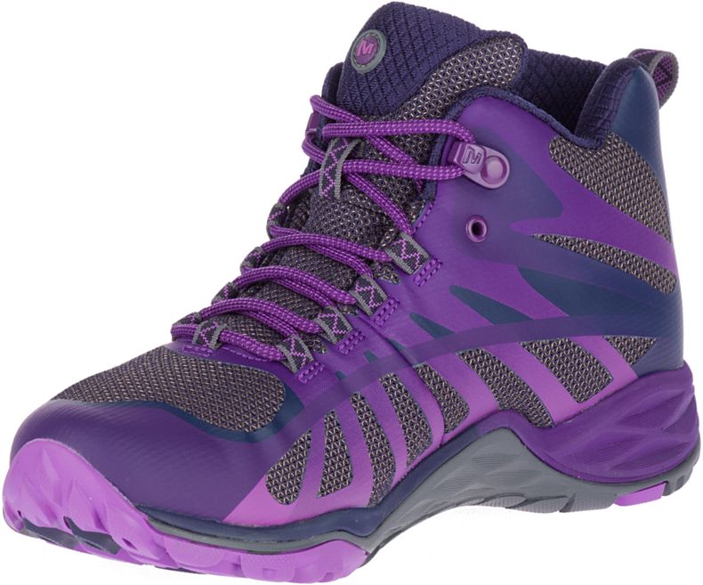 Purple Merrell Siren Edge Q2 Mid Waterproof Women's Hiking Shoes Canada | 34609W-1HP