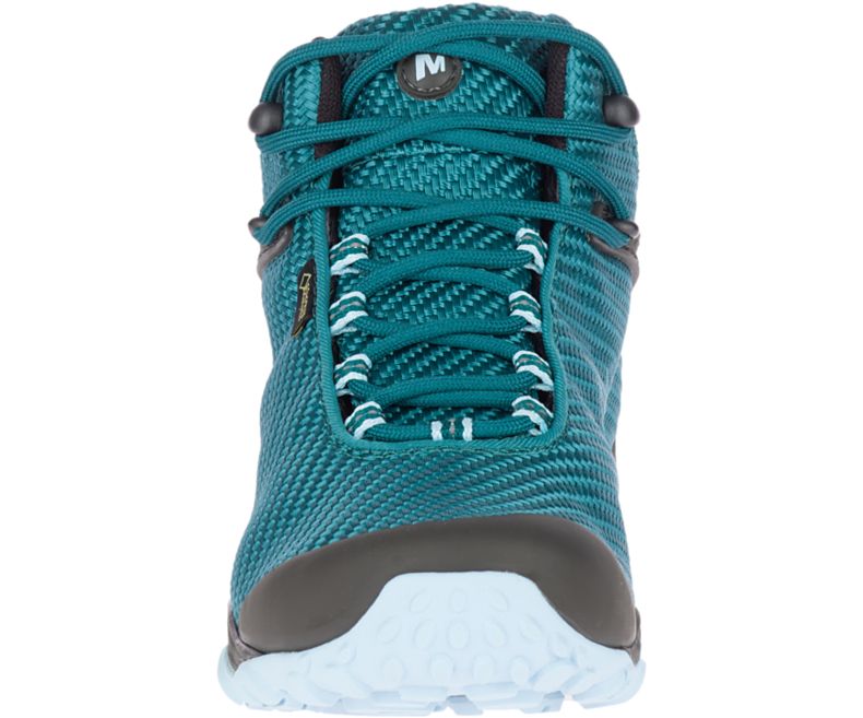 Turquoise Merrell Chameleon 7 Storm Mid GORE -TEX® Women's Hiking Shoes Canada | 36279W-1HT