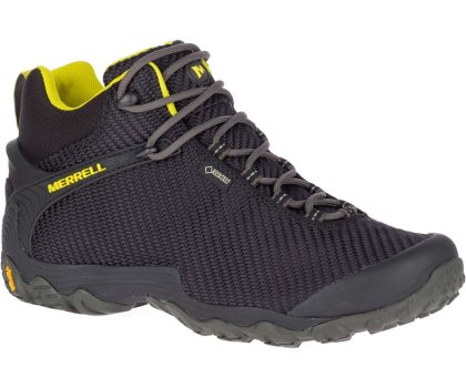 Black / Gold Merrell Chameleon 7 Storm Mid GORE -TEX® Men's Walking Shoes Canada | 32752M-2WB