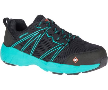 Black / Light Turquoise Merrell Fullbench Superlite Alloy Toe Work Shoe Women's Work Shoes Canada | 39379W-1WB