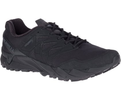 Black Merrell Agility Peak Tactical Shoe Men's Work Shoes Canada | 32721M-2WB