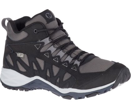 Black Merrell Lulea Mid Waterproof Women's Walking Shoes Canada | 41506W-1WB