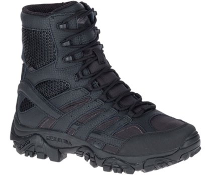 Black Merrell Moab 2 8" Tactical Waterproof Boot Men's Work Boots Canada | 29991M-2WB