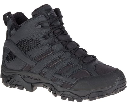 Black Merrell Moab 2 Mid Tactical Waterproof Boot Men's Work Boots Canada | 29993M-2WB