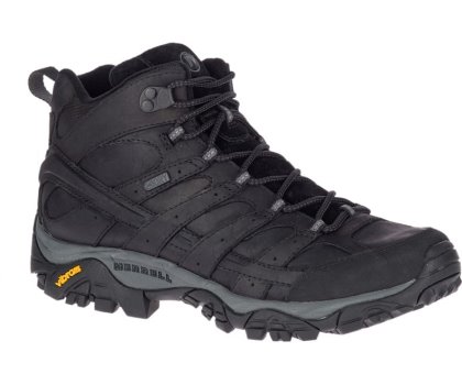 Black Merrell Moab 2 Prime Mid Waterproof Men's Hiking Shoes Canada | 40778M-2HB