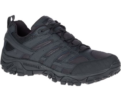 Black Merrell Moab 2 Tactical Shoe Wide Width Men's Walking Shoes Canada | 29996M-2WB